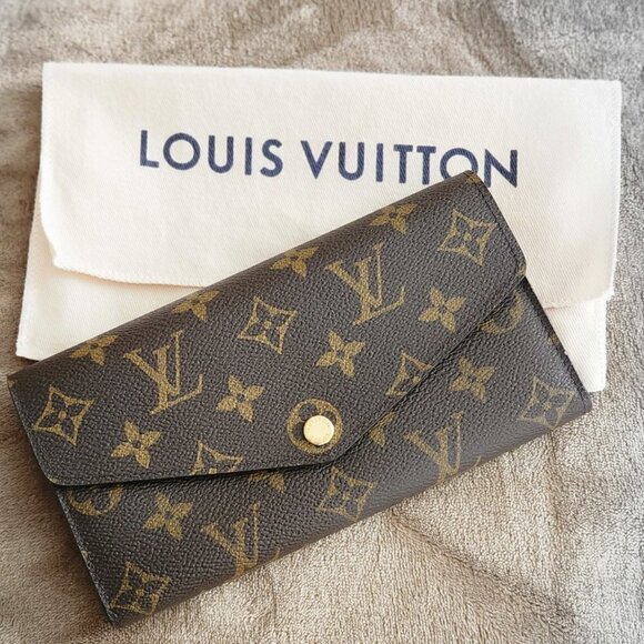 Louis Vuitton Monogram Portefeuille Sarah Folio Long Wallet - Picture 1 of 9